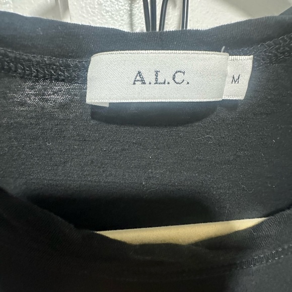 A.L.C. Black Puff Sleeve Karina Tee MSRP $135 size Medium EUC minimalist - Picture 5 of 5